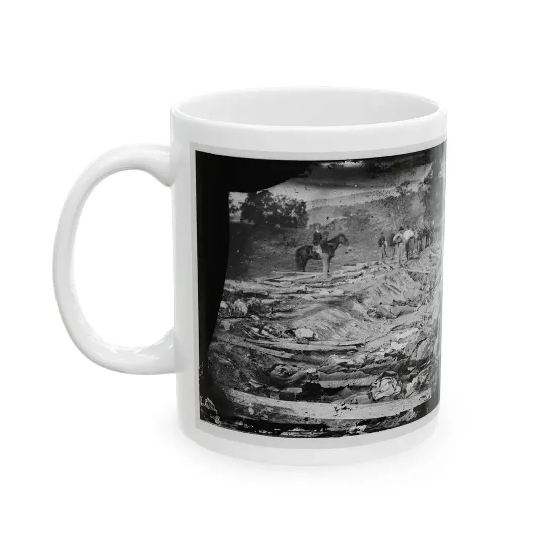 Antietam, Md. Confederate Dead In A Ditch On The Right Wing Used As A Rifle Pit (U.S. Civil War) White Coffee Mug - Go Mug Yourself
