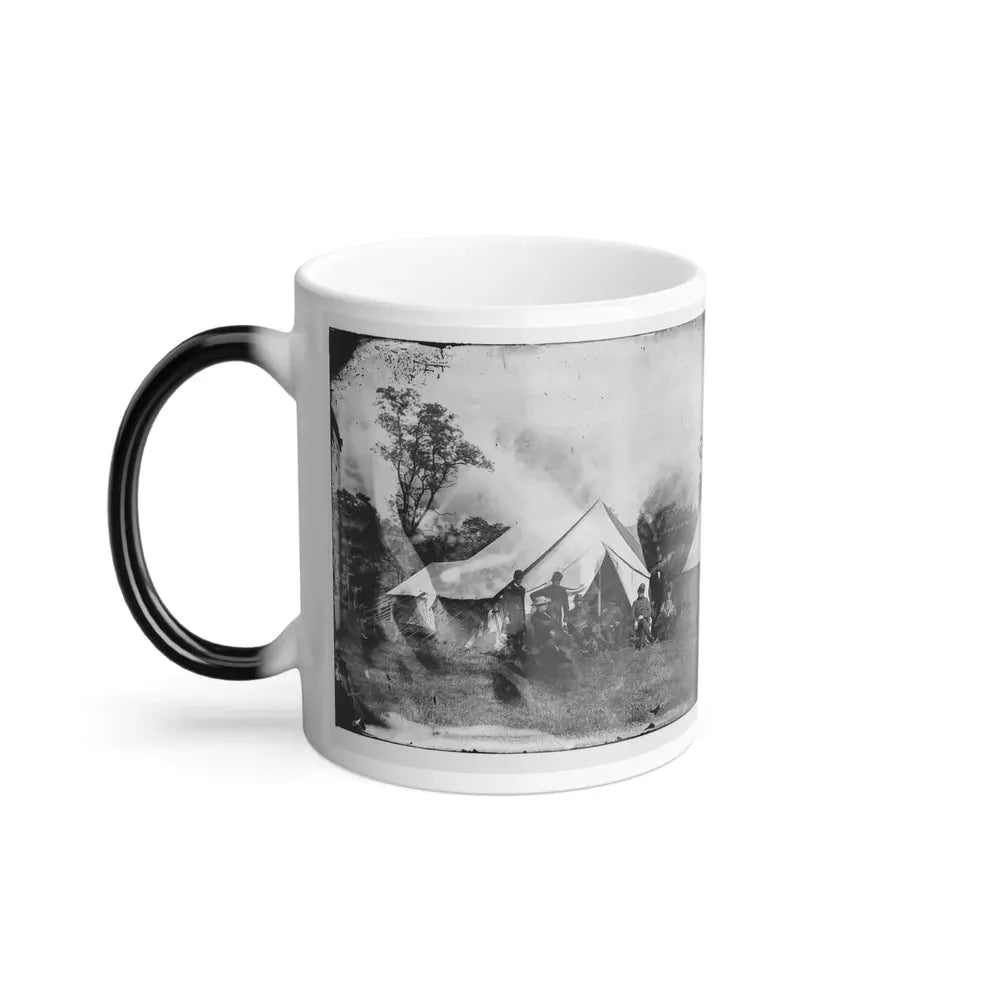 Antietam, Md. Gen. Randolph B. Marcy With Officers and Civilians at Army of the Potomac Headquarters (U.S. Civil War) Color Changing Coffee Mug 11oz - Go Mug Yourself