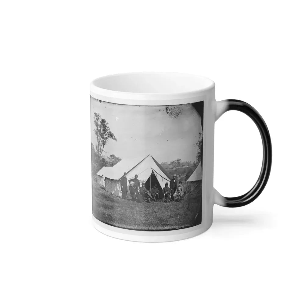 Antietam, Md. Gen. Randolph B. Marcy With Officers and Civilians at Army of the Potomac Headquarters (U.S. Civil War) Color Changing Coffee Mug 11oz - Go Mug Yourself
