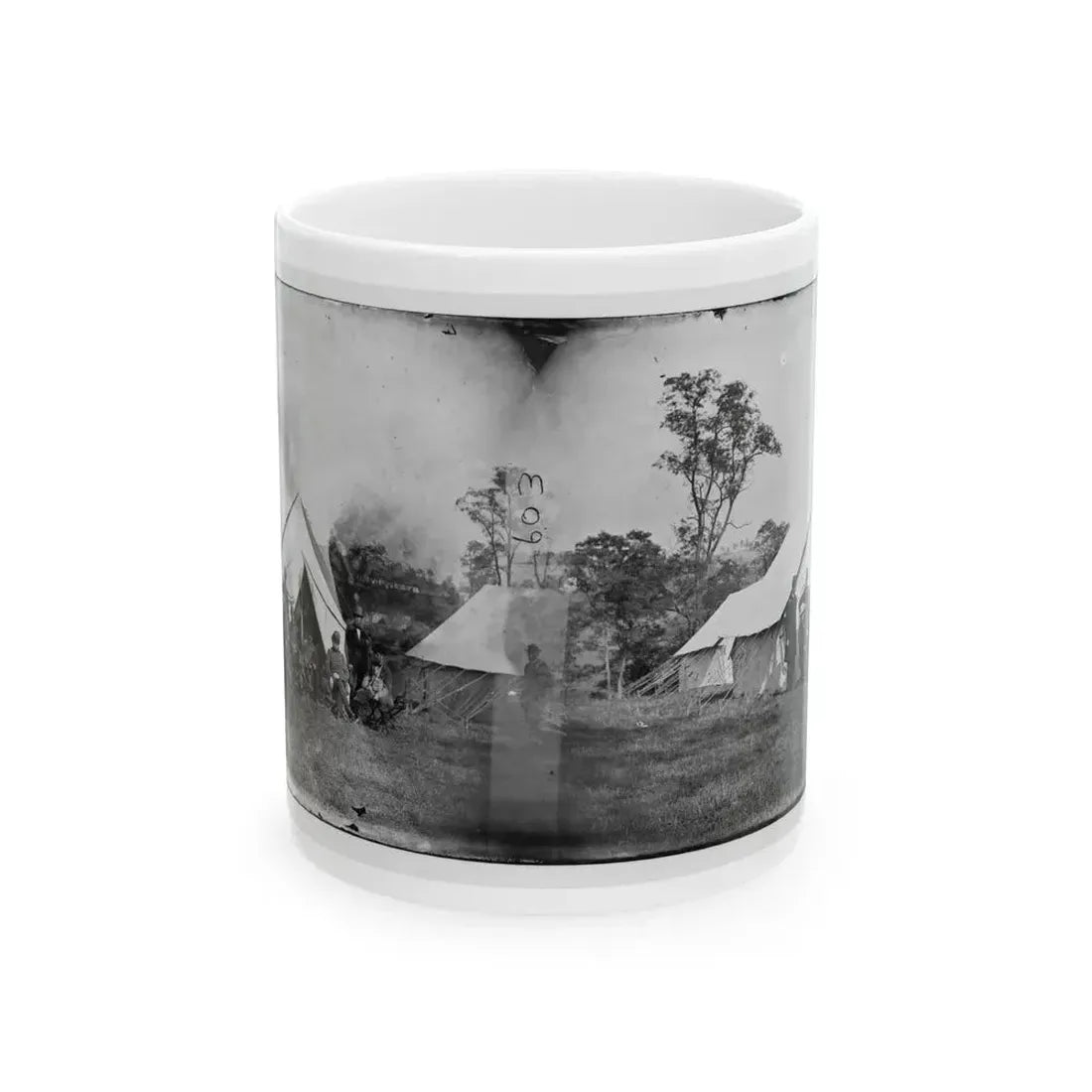 Antietam, Md. Gen. Randolph B. Marcy With Officers And Civilians At Army Of The Potomac Headquarters (U.S. Civil War) White Coffee Mug 11oz - Go Mug Yourself