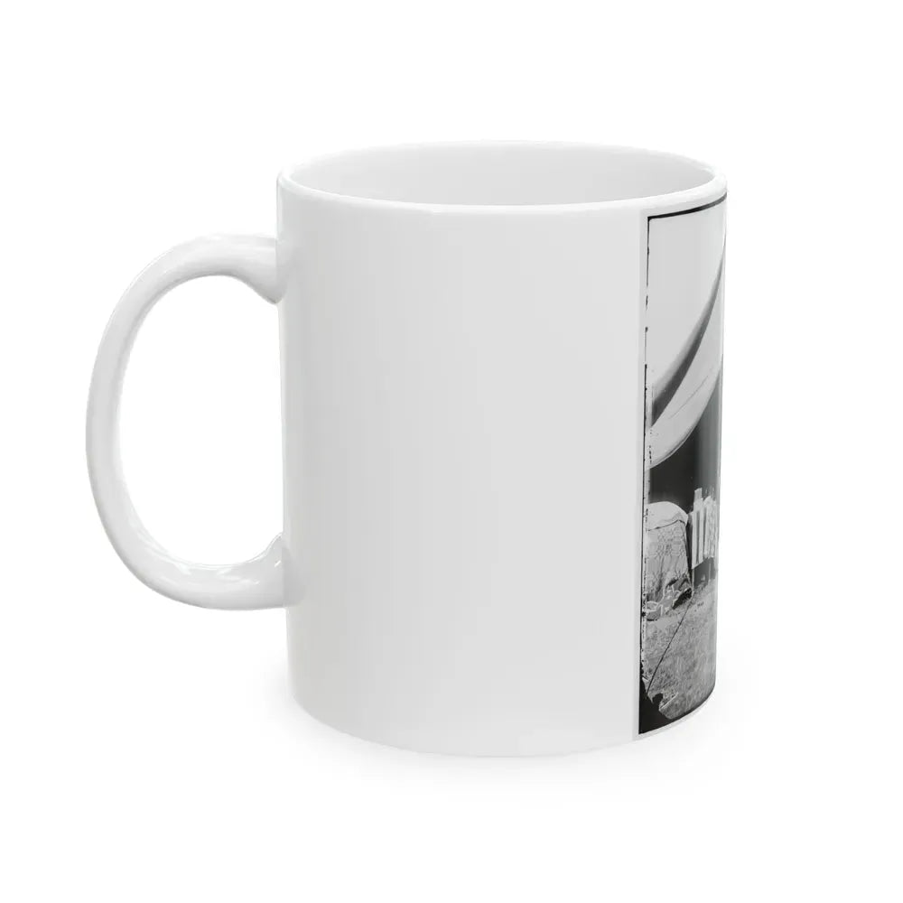 Antietam, Md. President Lincoln And Gen. George B. Mcclellan In The General's Tent (U.S. Civil War) White Coffee Mug - Go Mug Yourself