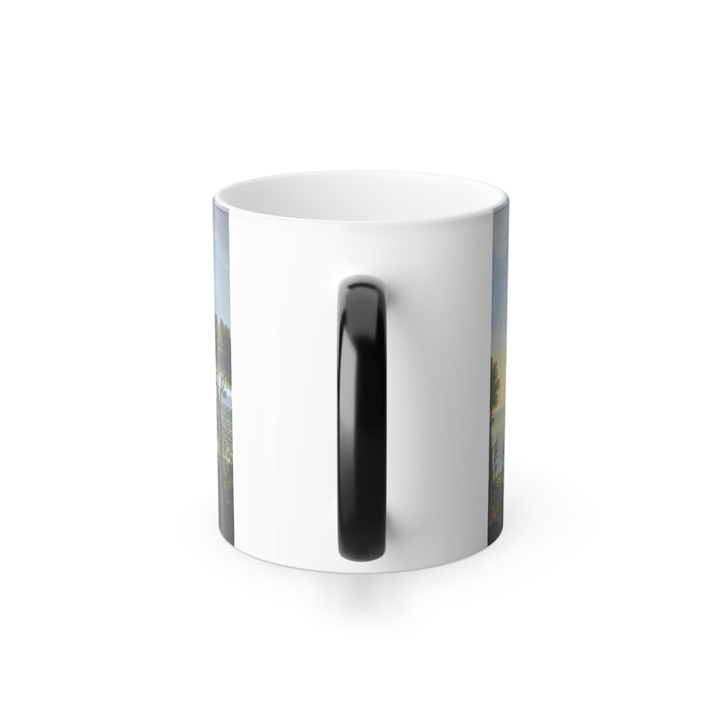 Antonio Joli (1700-1777) Veduta di Napoli dal Vesuvio - Olio su Tela 1760 - Color Changing Mug 11oz-Go Mug Yourself