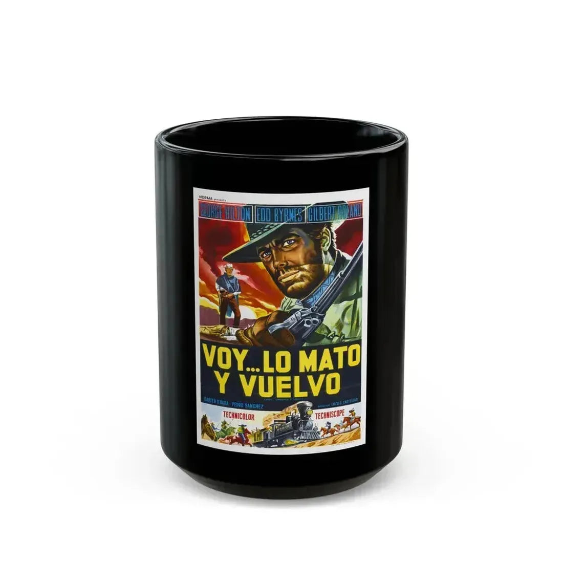 ANY GUN CAN PLAY (2) 1967 Movie Poster - Black Coffee Mug 15oz - Go Mug Yourself