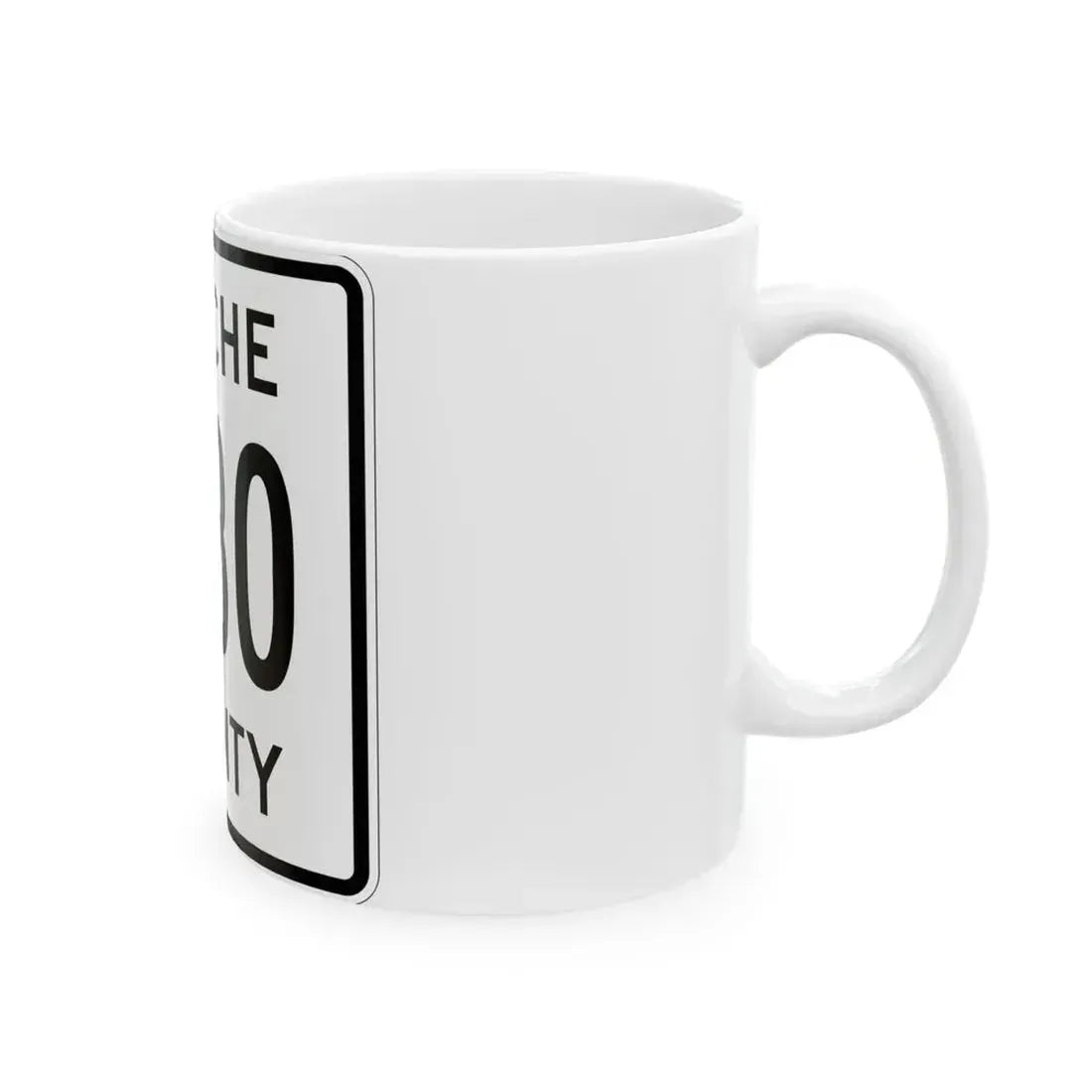 Apache County 2180 (Arizona) (Road Sign) White Coffee Mug - Go Mug Yourself