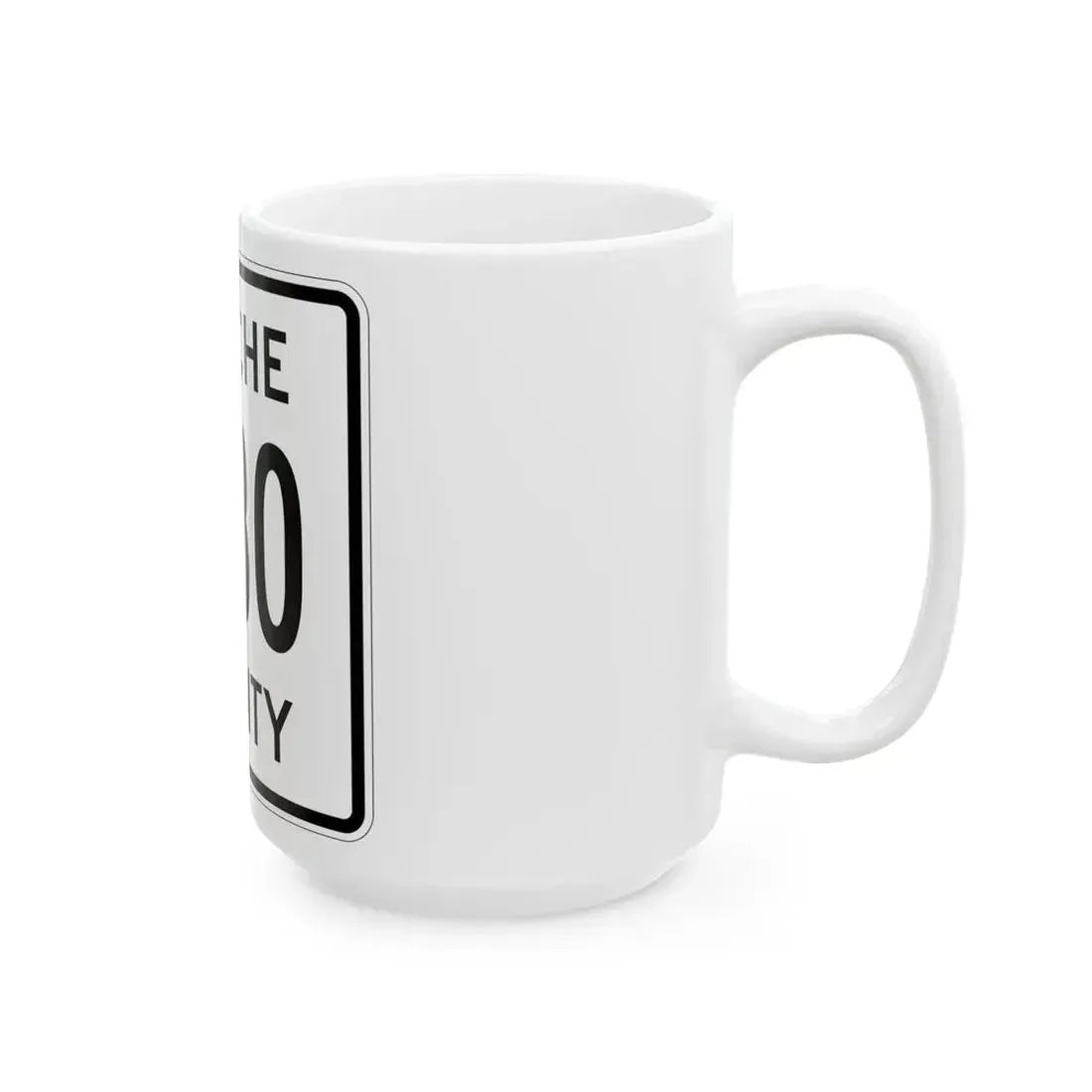 Apache County 2180 (Arizona) (Road Sign) White Coffee Mug - Go Mug Yourself
