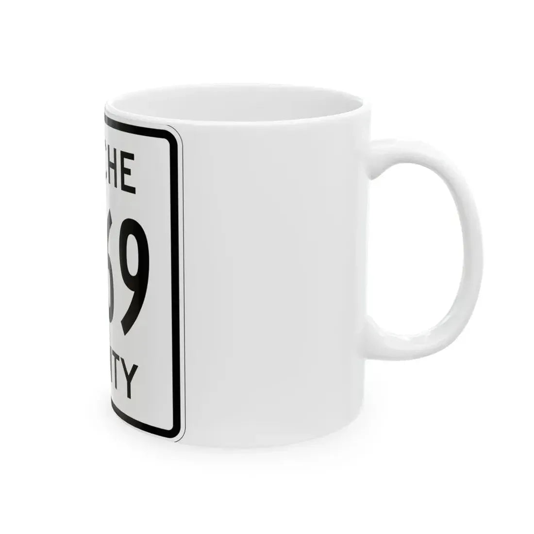 Apache County 2269 (Arizona) (Road Sign) White Coffee Mug - Go Mug Yourself