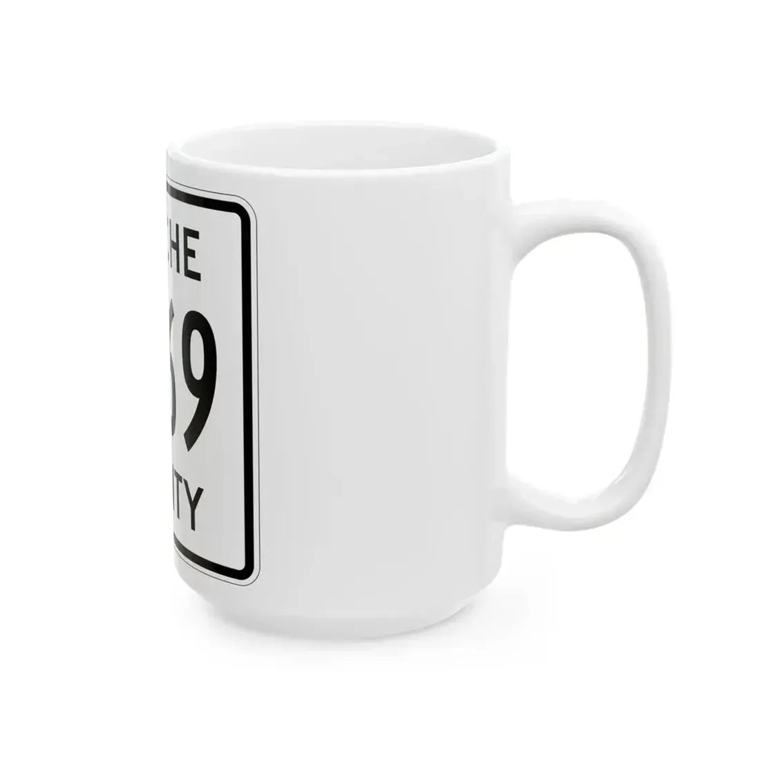 Apache County 2269 (Arizona) (Road Sign) White Coffee Mug - Go Mug Yourself