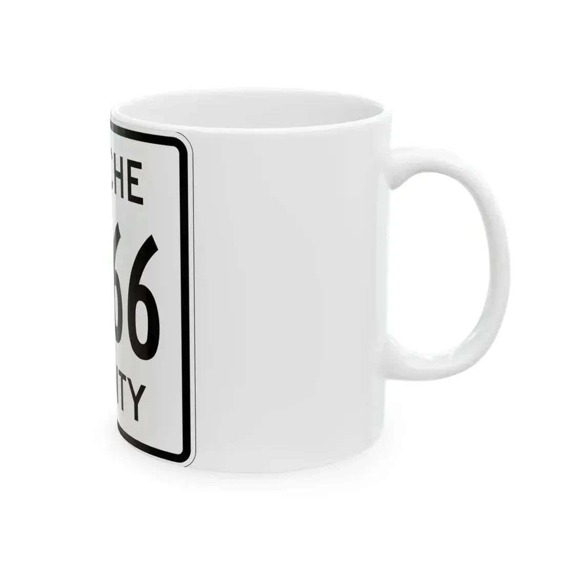 Apache County 4366 (Arizona) (Road Sign) White Coffee Mug - Go Mug Yourself