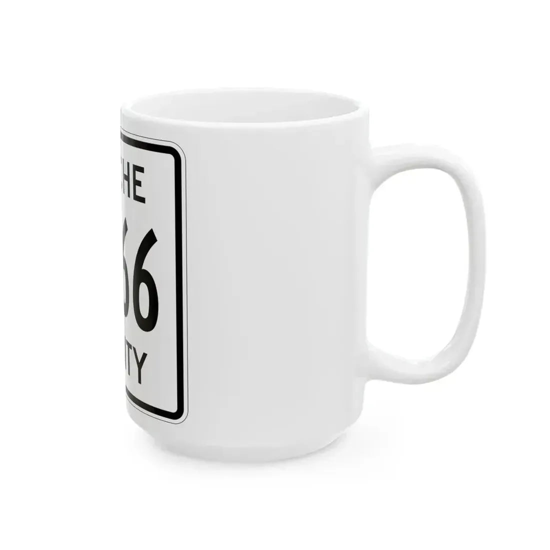 Apache County 4366 (Arizona) (Road Sign) White Coffee Mug - Go Mug Yourself