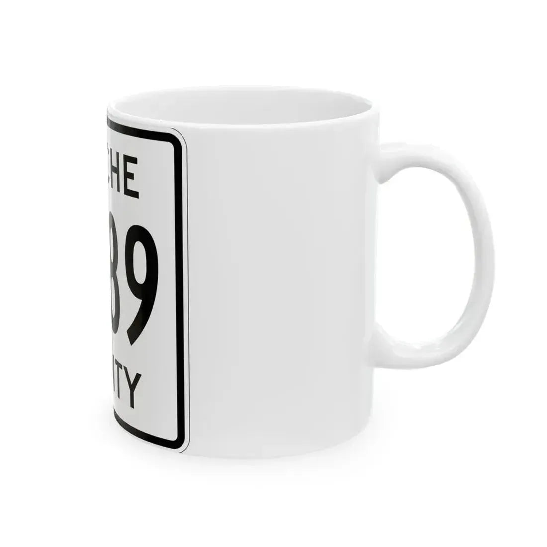 Apache County C489 (Arizona) (Road Sign) White Coffee Mug - Go Mug Yourself