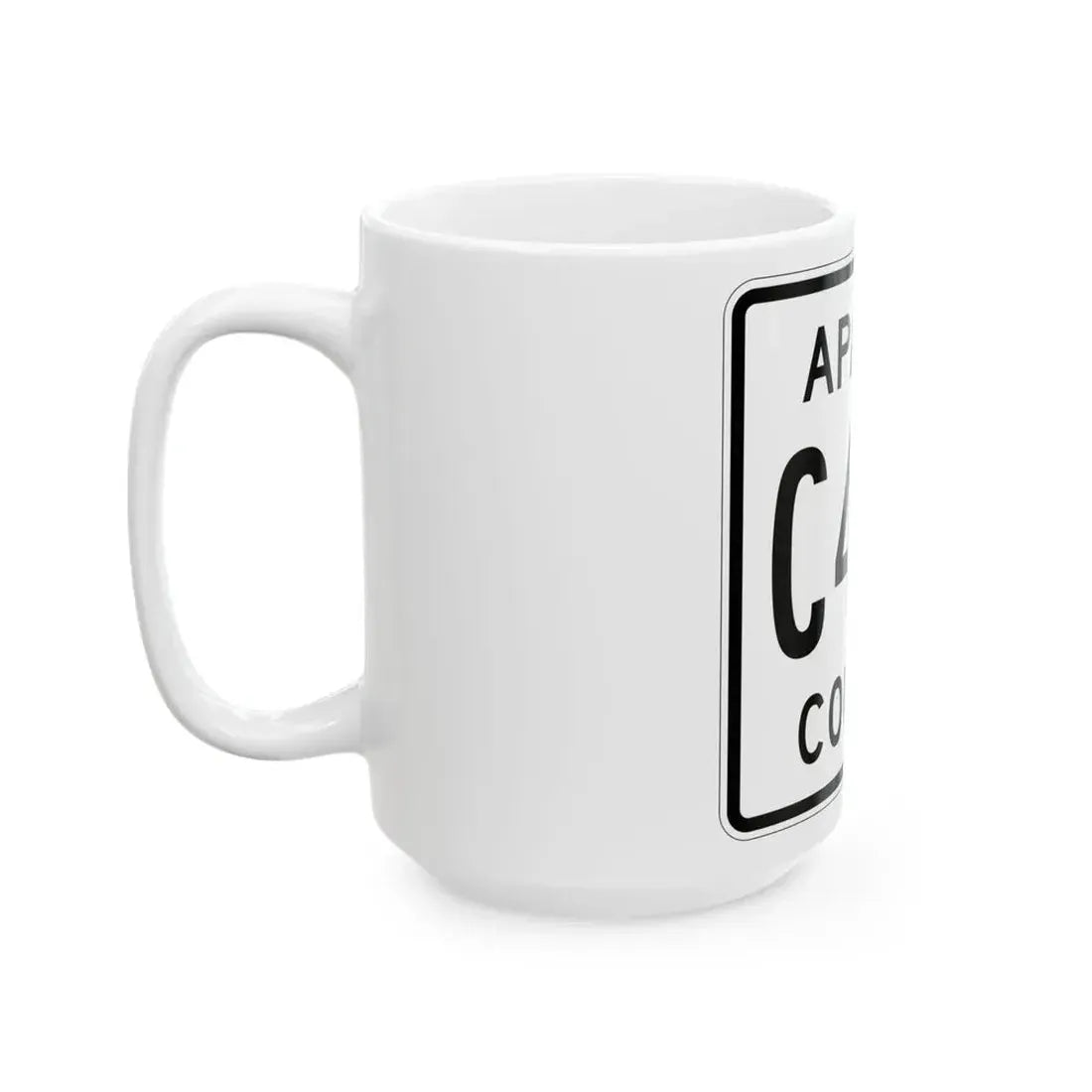 Apache County C489 (Arizona) (Road Sign) White Coffee Mug - Go Mug Yourself