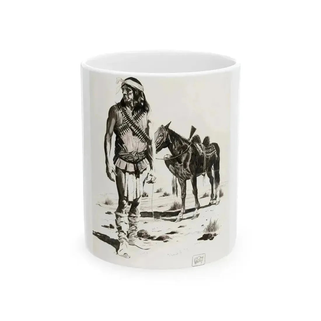 Apache Indian - White Coffee Mug 11oz - Go Mug Yourself