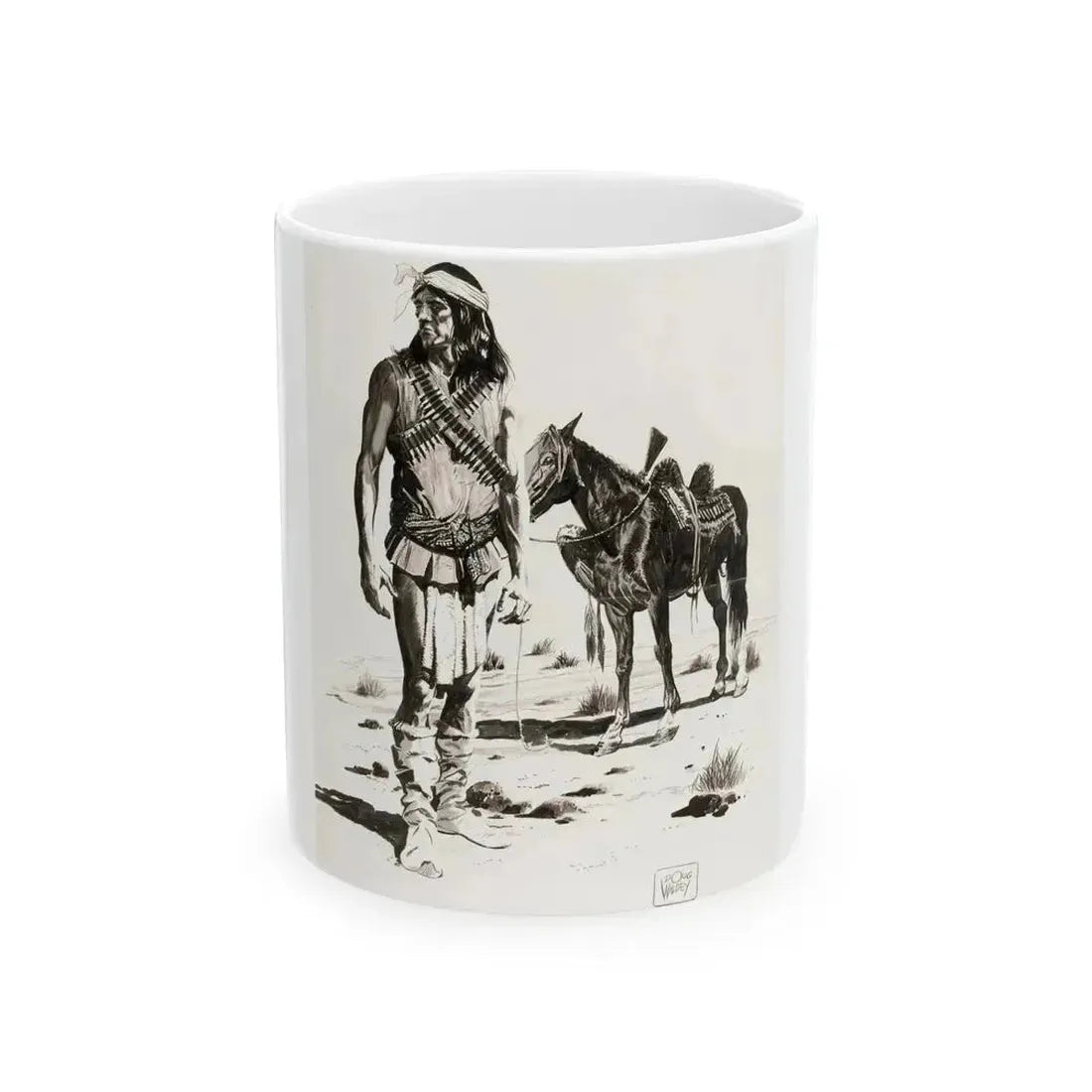 Apache Indian - White Coffee Mug 11oz - Go Mug Yourself