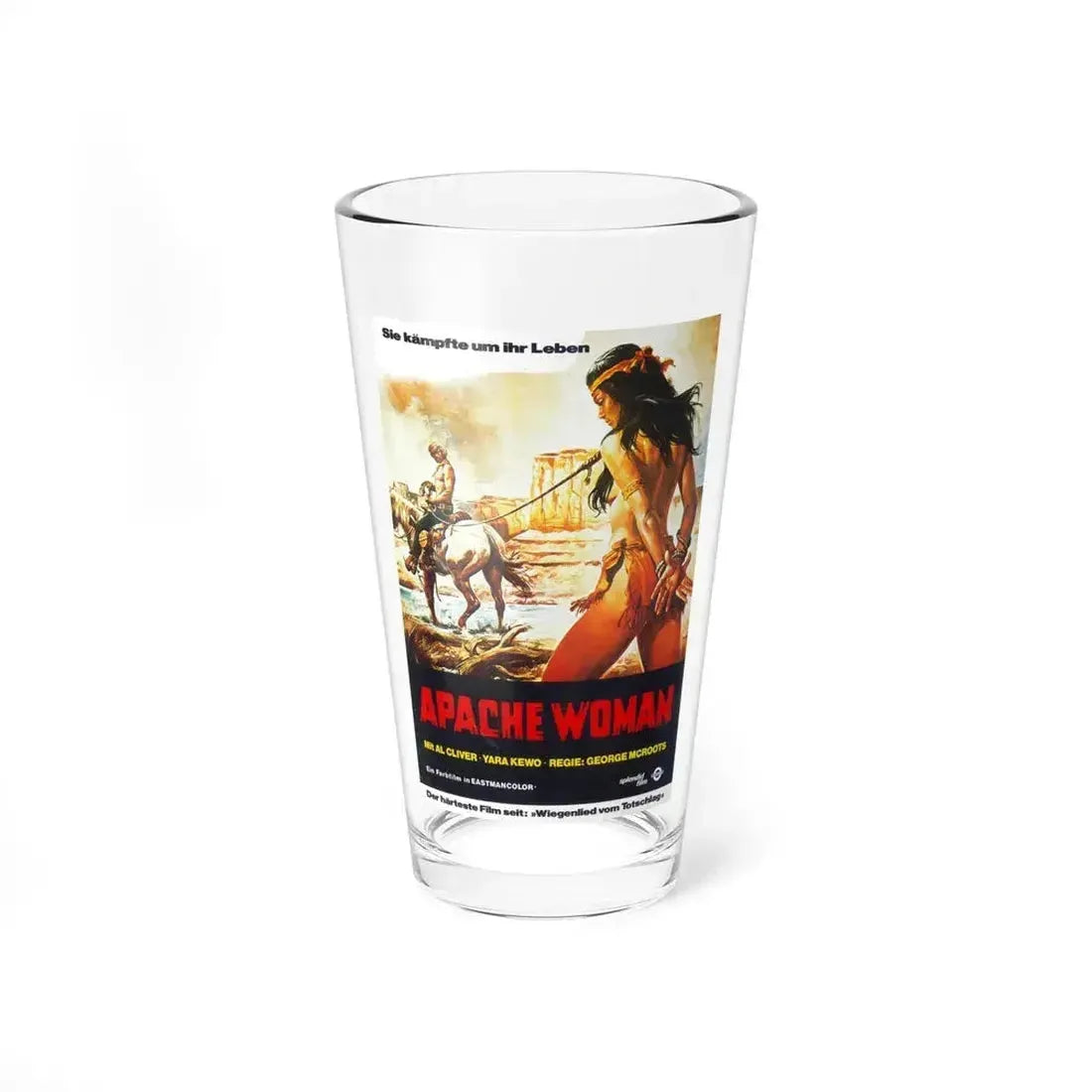 APACHE WOMAN 1976 Movie Poster - Pint Glass 16oz 16oz - Go Mug Yourself