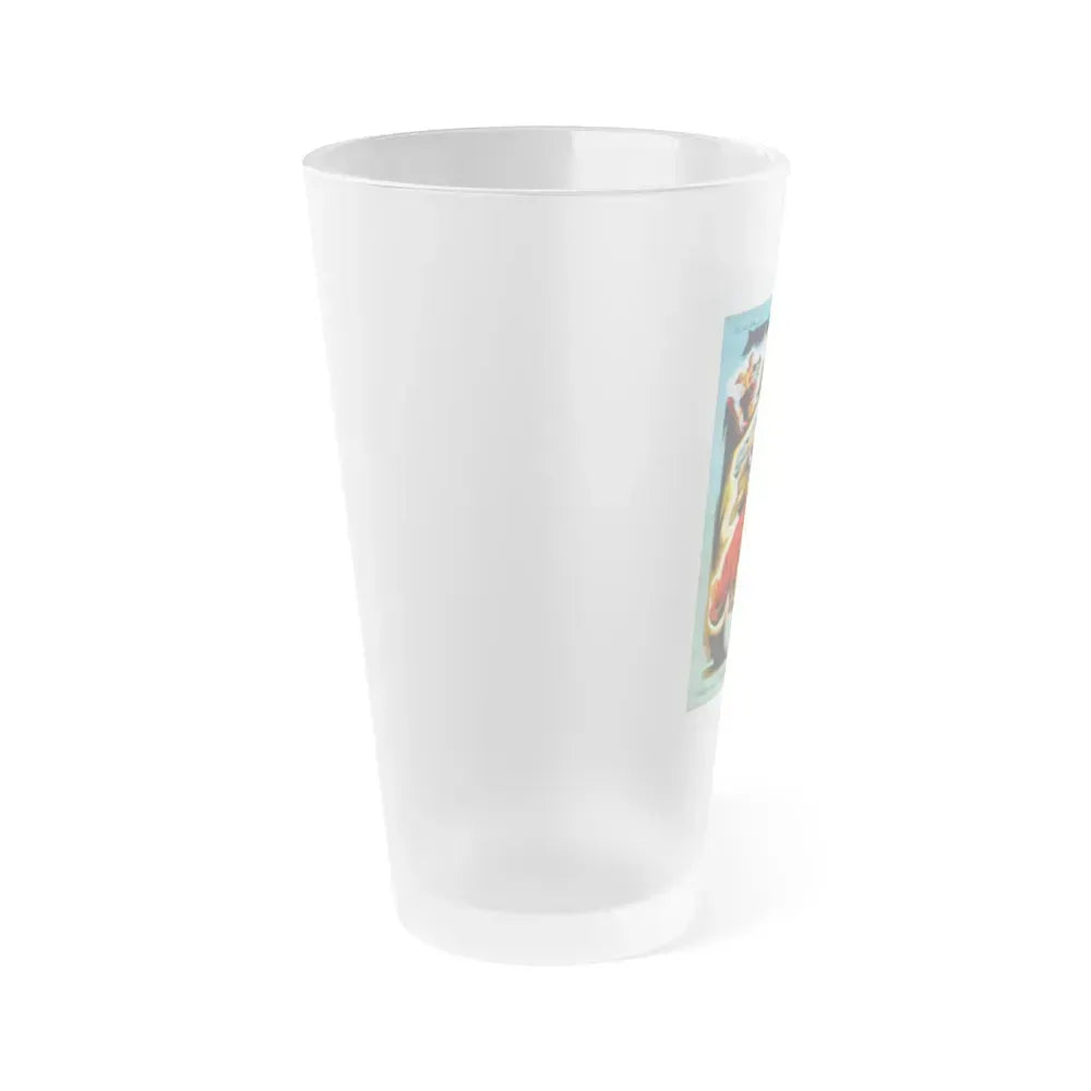 APACHE WOMAN (FRENCH) 1955 Movie Poster - Frosted Pint Glass 16oz - Go Mug Yourself