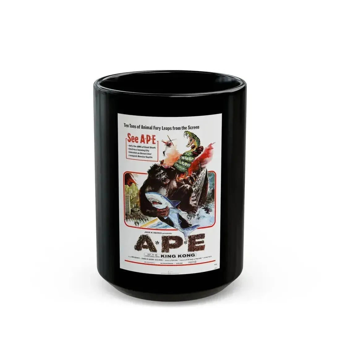 APE (KINGKONG, A-P-E) 1976 Movie Poster - Black Coffee Mug 15oz - Go Mug Yourself