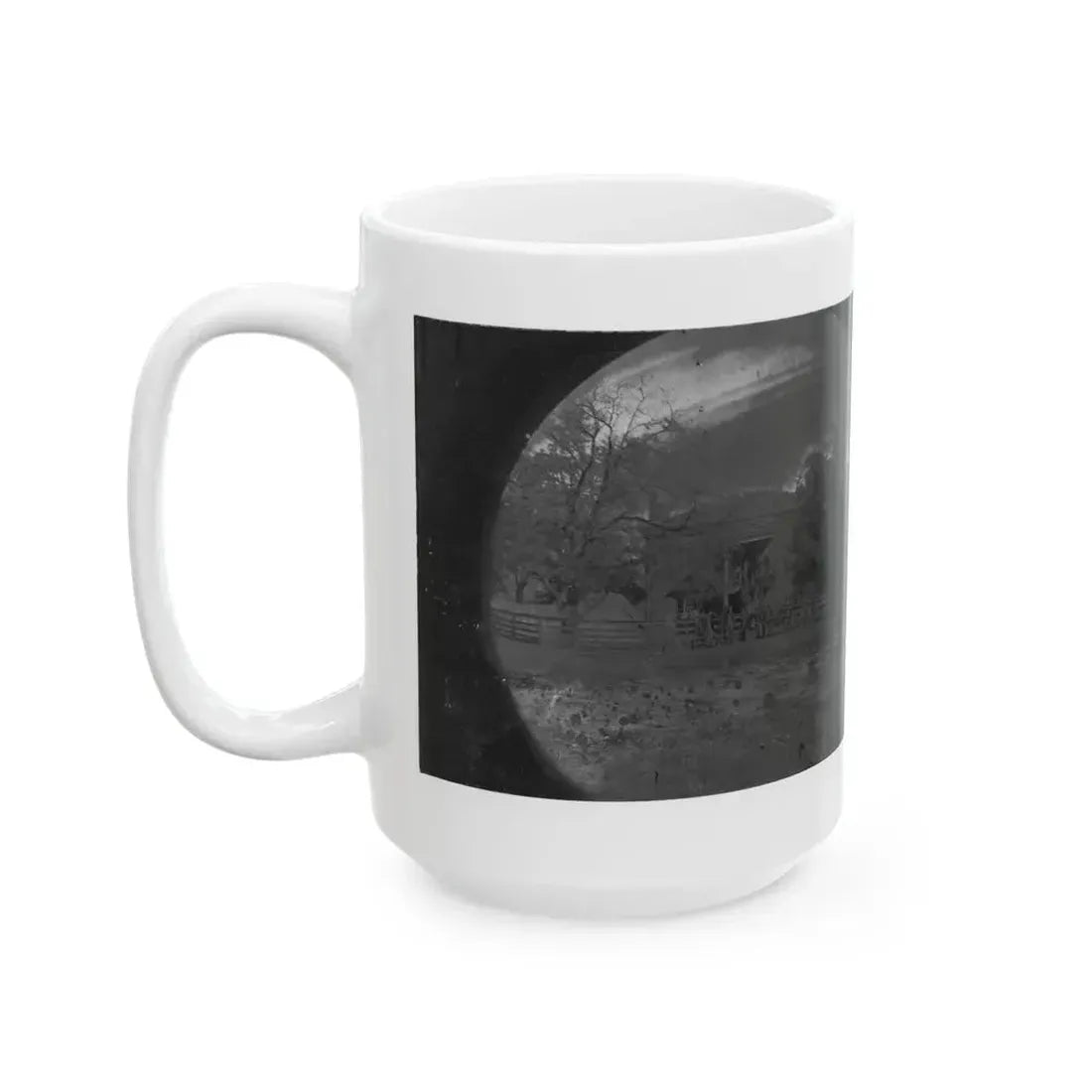 Appomattox Court House, Virginia. View Of Court House And Soldiers (U.S. Civil War) White Coffee Mug - Go Mug Yourself