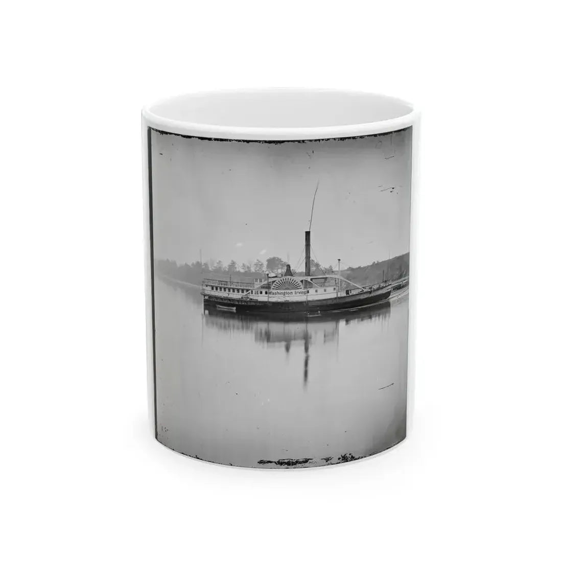 Appomattox River, Va.  U.S.S. Transport Washington Irving (U.S. Civil War) White Coffee Mug 11oz - Go Mug Yourself
