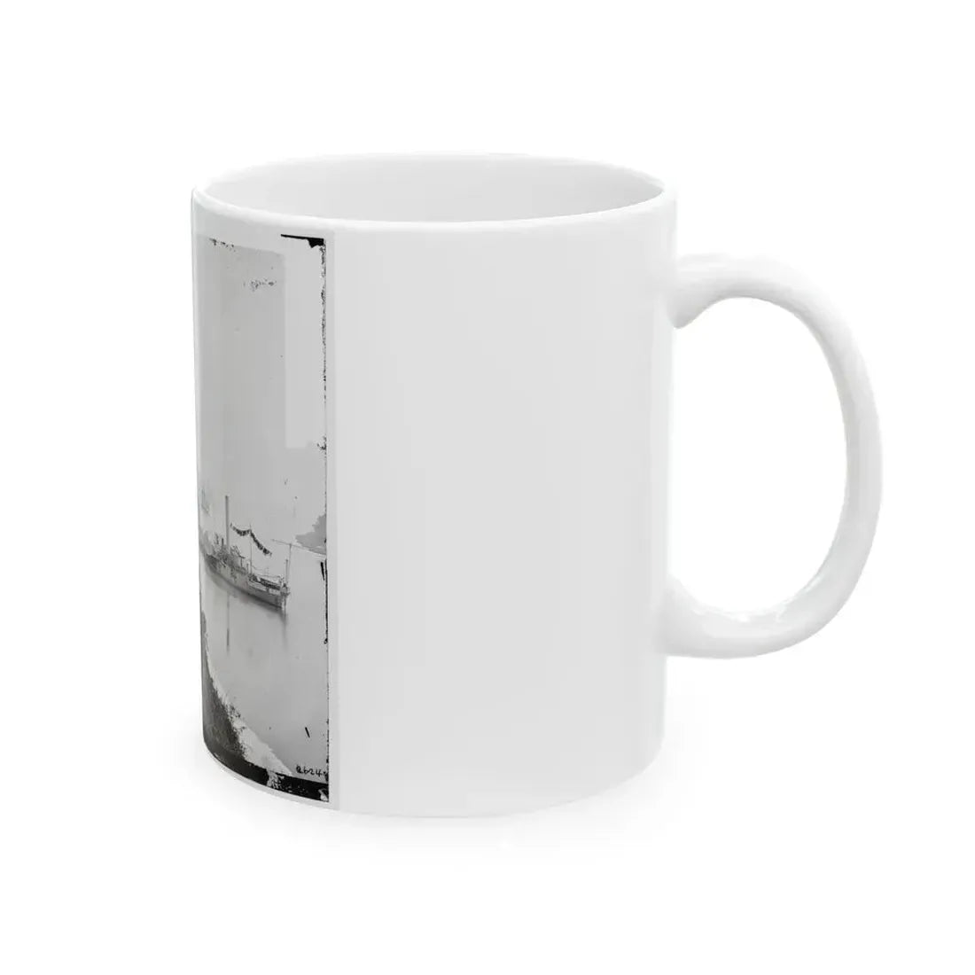 Appomattox River, Virginia. Boat On The Appomattox River-3 (U.S. Civil War) White Coffee Mug - Go Mug Yourself