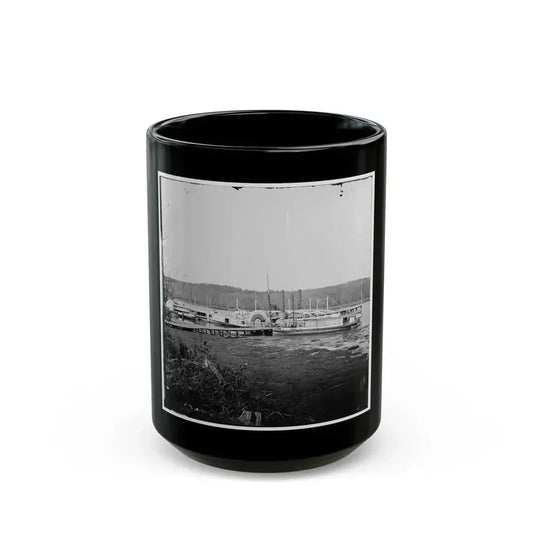 Appomattox River, Virginia. Medical Supply Boat Connecticut (U.S. Civil War) Black Coffee Mug 15oz - Go Mug Yourself