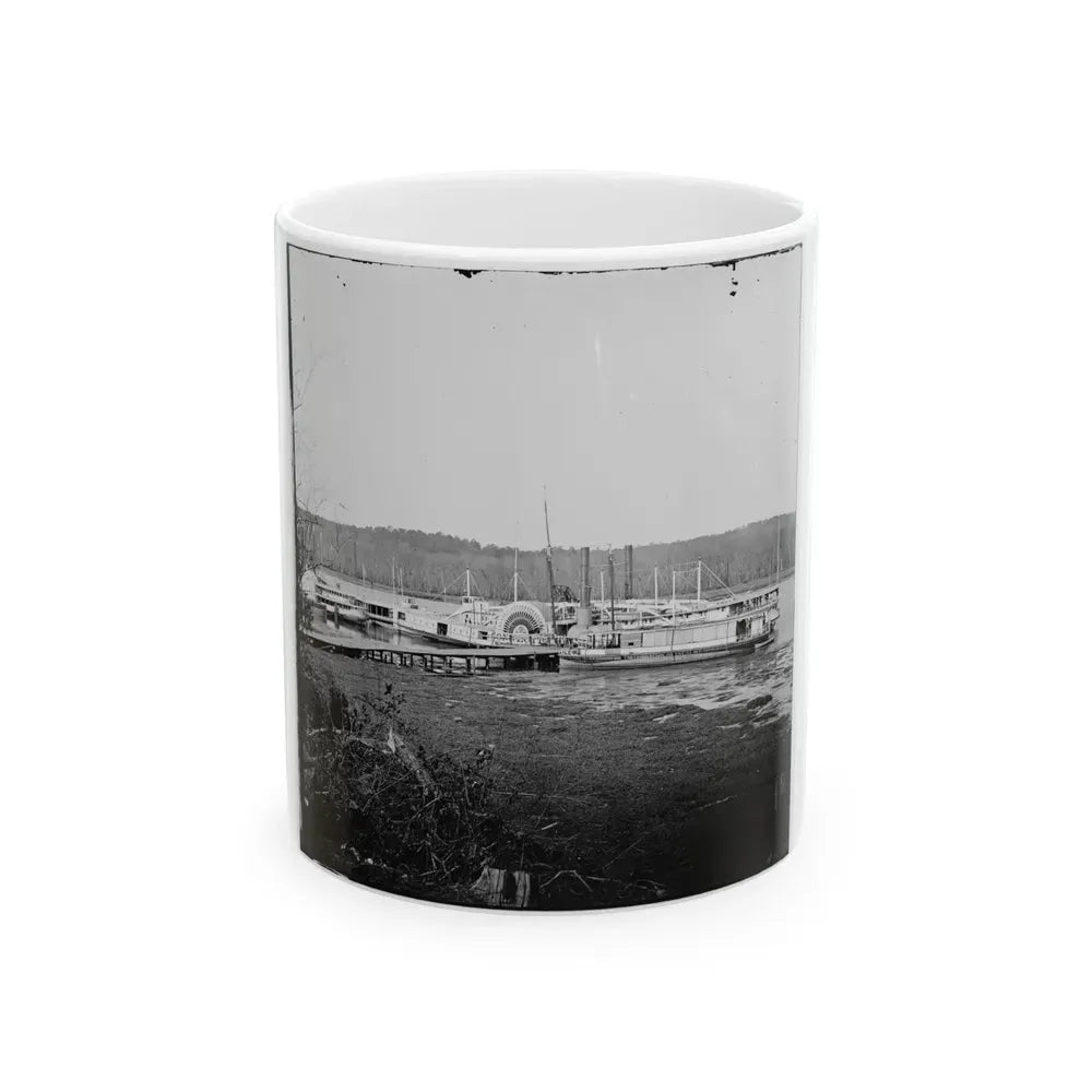 Appomattox River, Virginia. Medical Supply Boat Connecticut (U.S. Civil War) White Coffee Mug 11oz - Go Mug Yourself