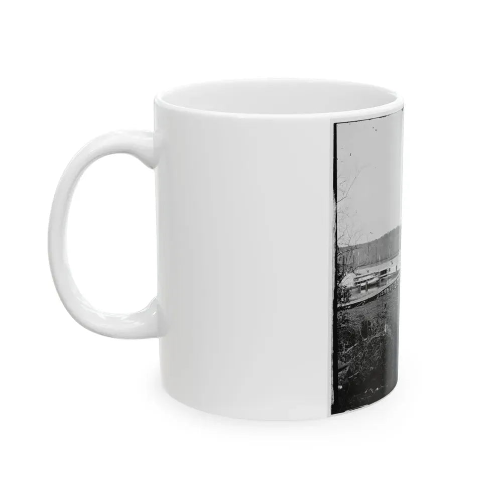 Appomattox River, Virginia. Medical Supply Boat Connecticut (U.S. Civil War) White Coffee Mug - Go Mug Yourself