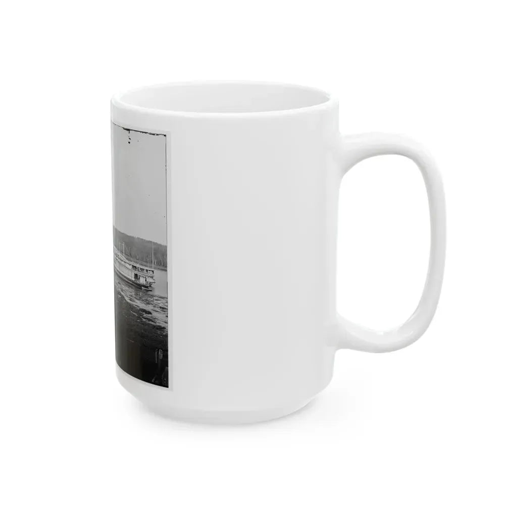 Appomattox River, Virginia. Medical Supply Boat Connecticut (U.S. Civil War) White Coffee Mug - Go Mug Yourself