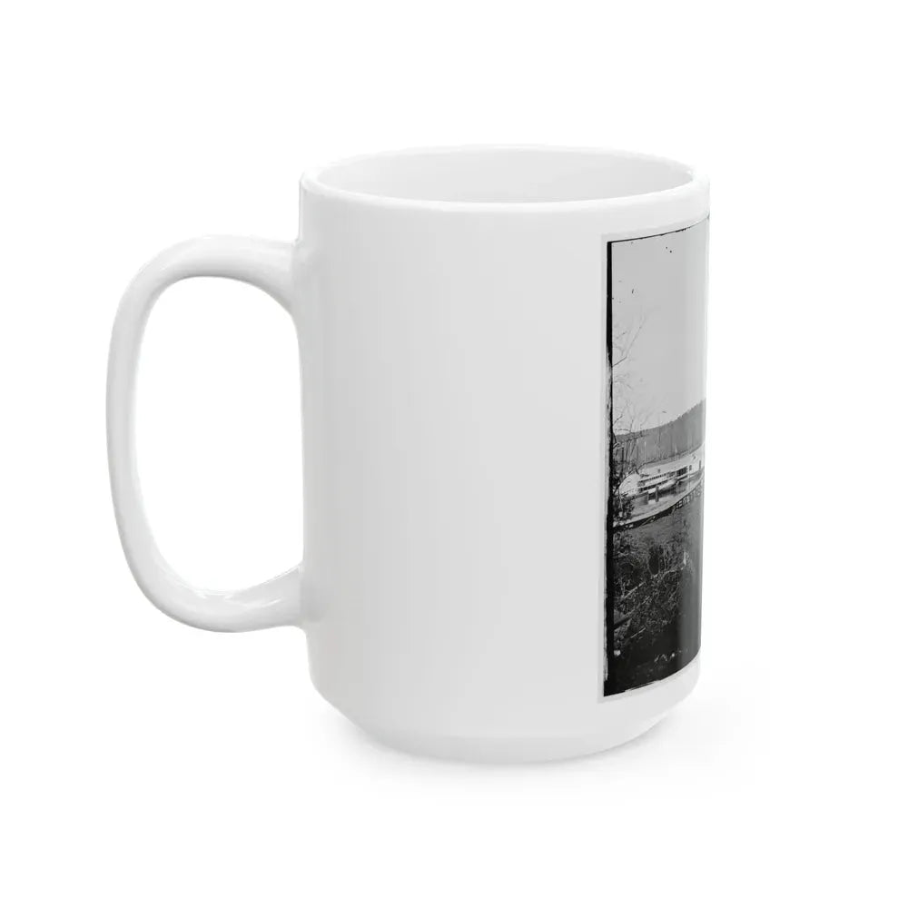 Appomattox River, Virginia. Medical Supply Boat Connecticut (U.S. Civil War) White Coffee Mug - Go Mug Yourself