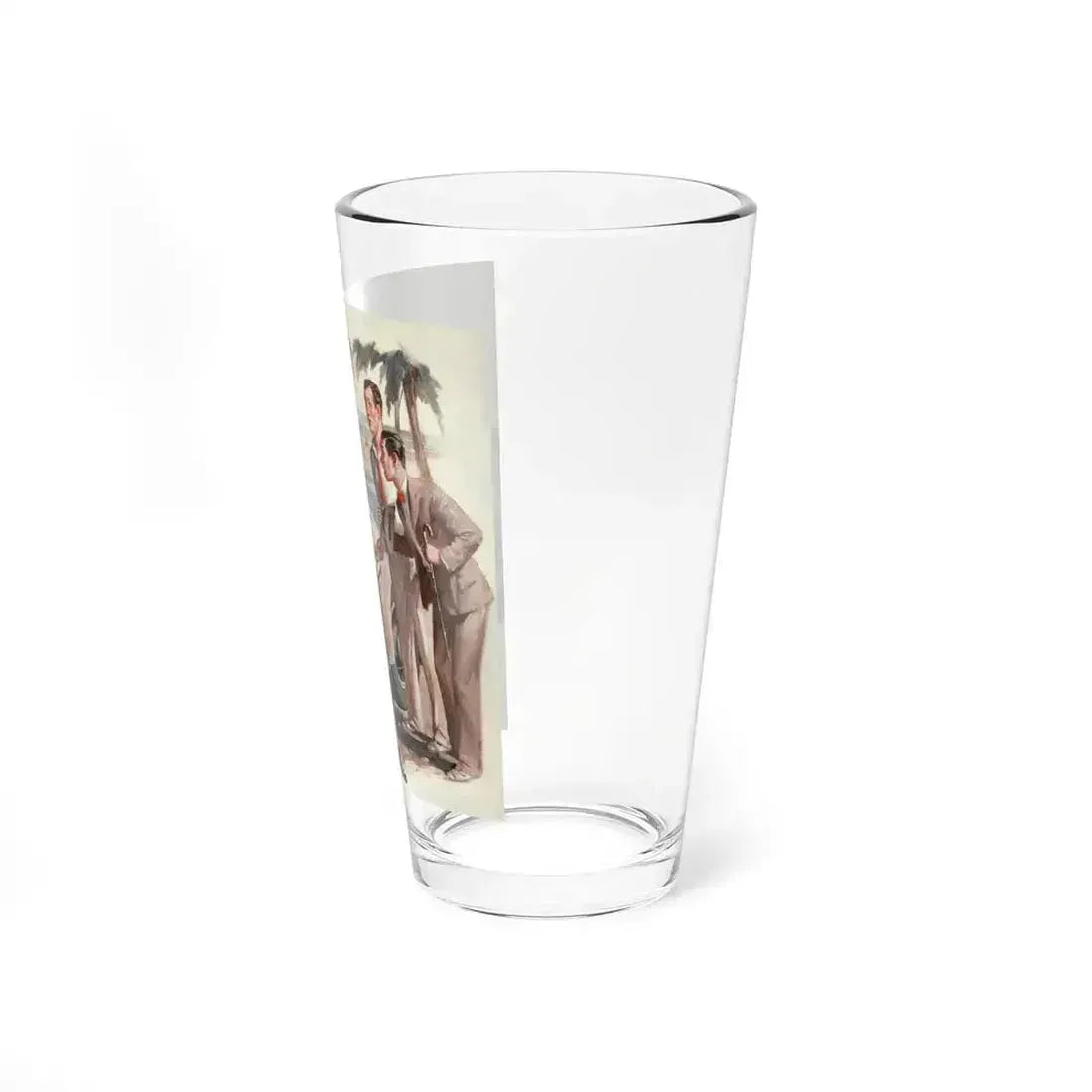 Approach at the Beach (Magazine Illustration) Pint Glass 16oz - Go Mug Yourself