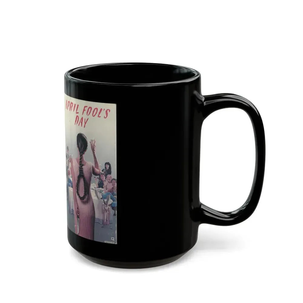 APRIL FOOLS DAY PARAMOUNT HOME VIDEO (VHS COVER) - Black Coffee Mug - Go Mug Yourself