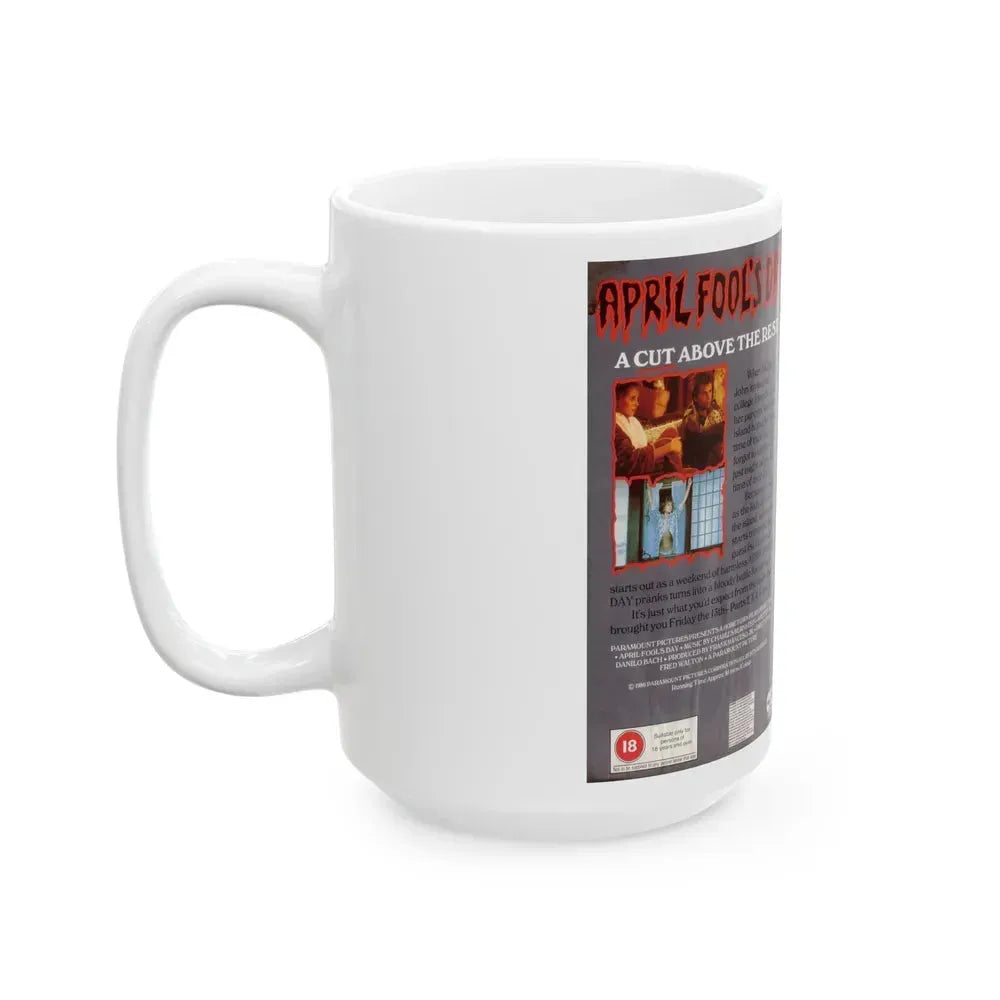 APRIL FOOLS DAY (VHS COVER) - White Coffee Mug - Go Mug Yourself