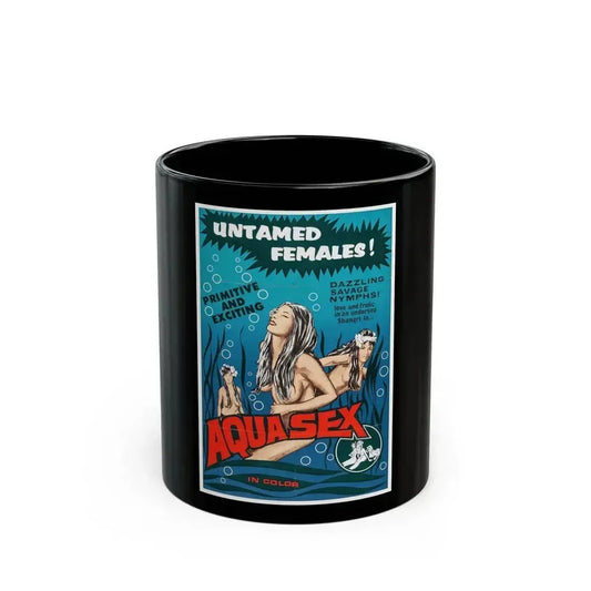 AQUA SEX (THE MERMAIDS OF TIBURON) 1962 Movie Poster - Black Coffee Mug 11oz - Go Mug Yourself