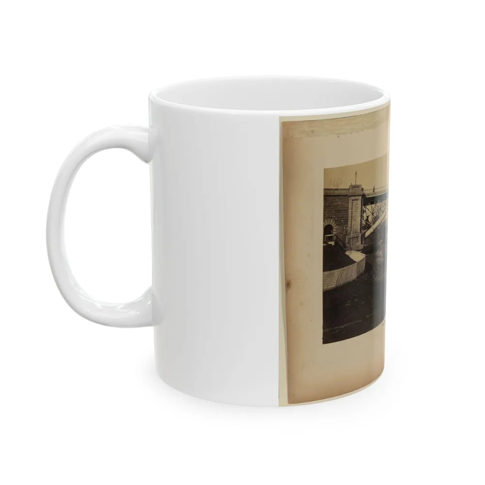 Aqueduct Bridge, Georgetown, D.C., Erected By Maj. Gen. M.C. Meigs (U.S. Civil War) White Coffee Mug-Go Mug Yourself
