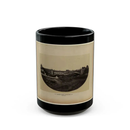 Aqueduct Bridge, Georgetown, D.C., General View (U.S. Civil War) Black Coffee Mug 15oz - Go Mug Yourself