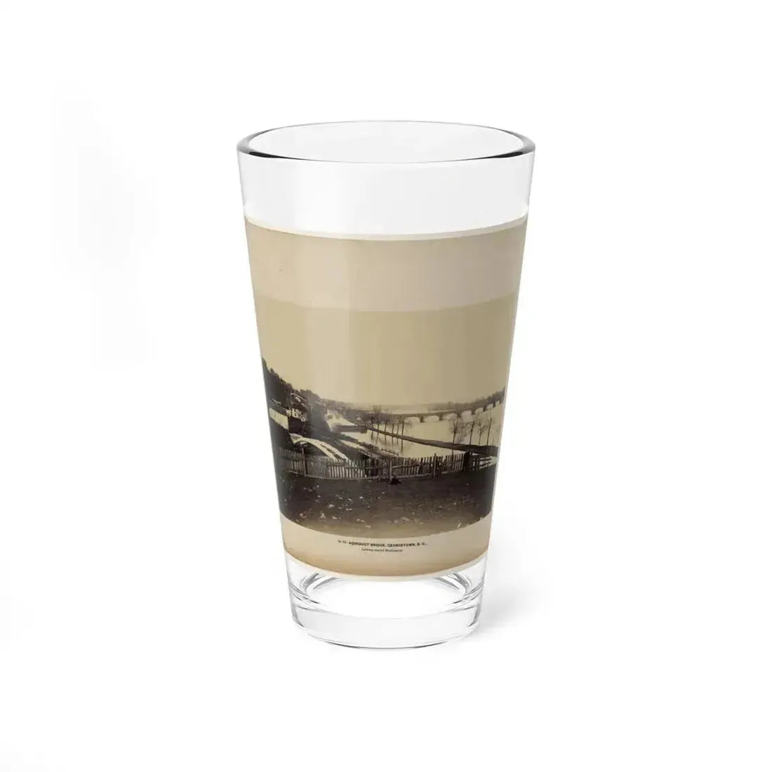 Aqueduct Bridge, Georgetown, D.C., Looking Toward Washington (U.S. Civil War) Pint Glass 16oz 16oz - Go Mug Yourself
