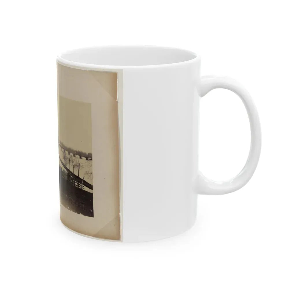 Aqueduct Bridge, Georgetown, D.C., Looking Toward Washington (U.S. Civil War) White Coffee Mug - Go Mug Yourself