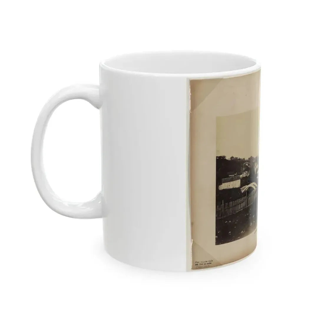 Aqueduct Bridge, Georgetown, D.C., Looking Toward Washington (U.S. Civil War) White Coffee Mug - Go Mug Yourself