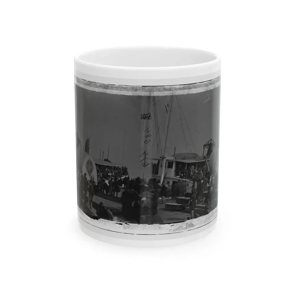 Aquia Creek Landing, Va. Embarkation Of 9th Army Corps For Fort Monroe; Another View (U.S. Civil War) White Coffee Mug 11oz - Go Mug Yourself