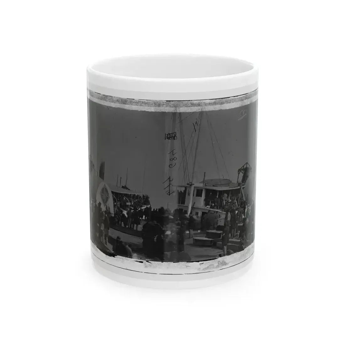 Aquia Creek Landing, Va. Embarkation Of 9th Army Corps For Fort Monroe; Another View (U.S. Civil War) White Coffee Mug 11oz - Go Mug Yourself