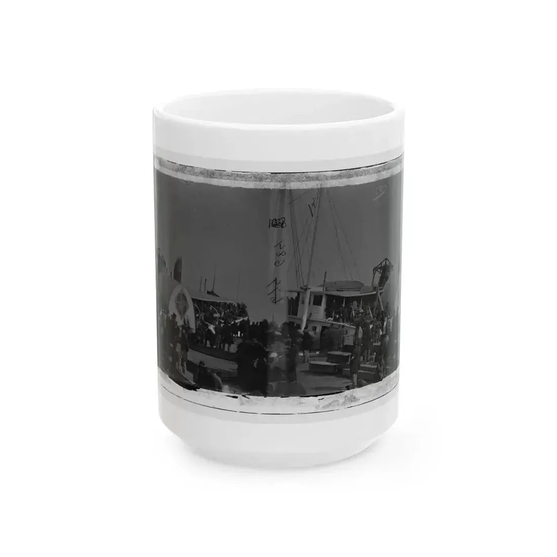 Aquia Creek Landing, Va. Embarkation Of 9th Army Corps For Fort Monroe; Another View (U.S. Civil War) White Coffee Mug 15oz - Go Mug Yourself