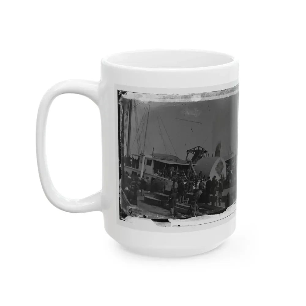 Aquia Creek Landing, Va. Embarkation Of 9th Army Corps For Fort Monroe; Another View (U.S. Civil War) White Coffee Mug - Go Mug Yourself