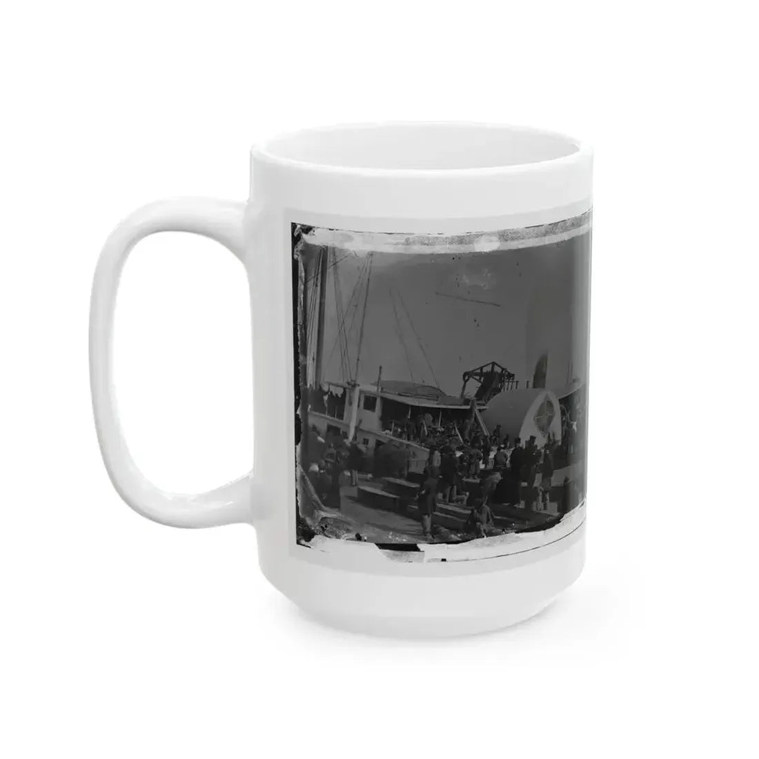 Aquia Creek Landing, Va. Embarkation Of 9th Army Corps For Fort Monroe; Another View (U.S. Civil War) White Coffee Mug - Go Mug Yourself