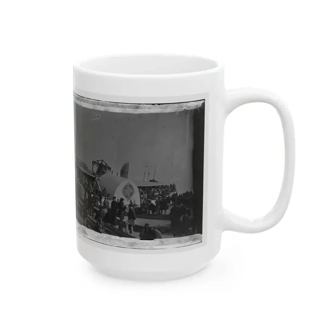 Aquia Creek Landing, Va. Embarkation Of 9th Army Corps For Fort Monroe; Another View (U.S. Civil War) White Coffee Mug - Go Mug Yourself