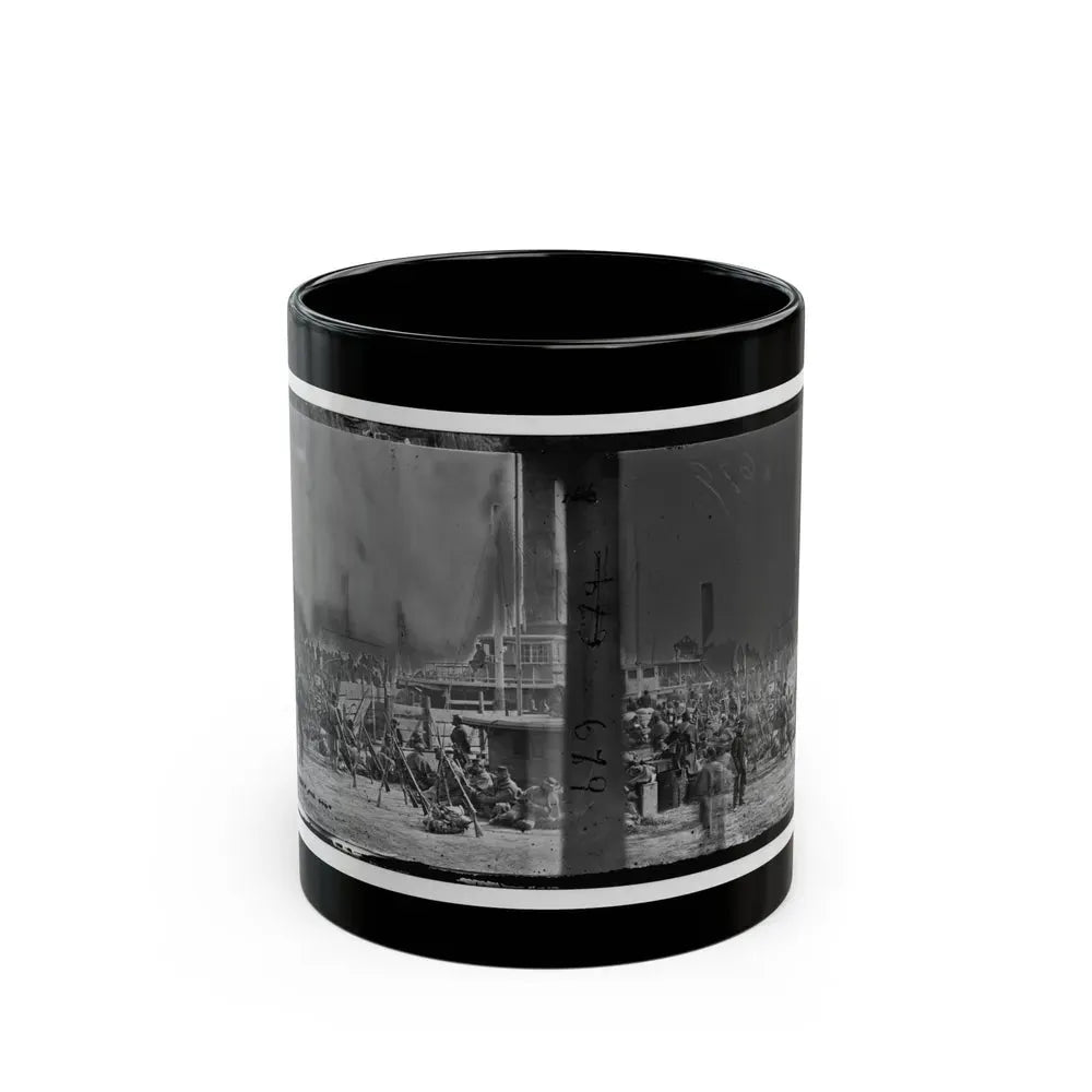 Aquia Creek Landing, Va. Embarkation Of 9th Army Corps For Fort Monroe (U.S. Civil War) Black Coffee Mug 11oz - Go Mug Yourself