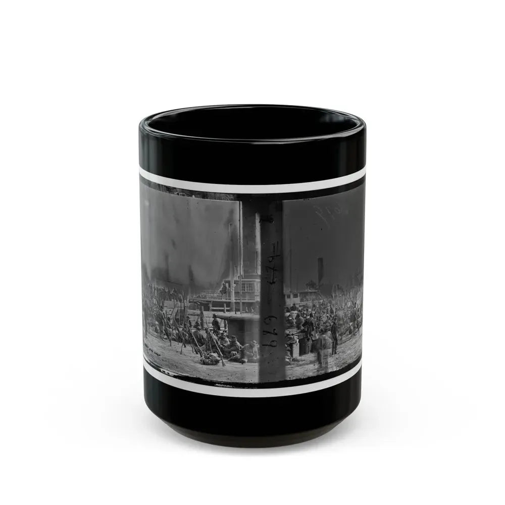 Aquia Creek Landing, Va. Embarkation Of 9th Army Corps For Fort Monroe (U.S. Civil War) Black Coffee Mug 15oz - Go Mug Yourself