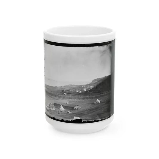 Aquia Creek Landing, Va. View Of The Federal Supply Depot (U.S. Civil War) White Coffee Mug 15oz - Go Mug Yourself