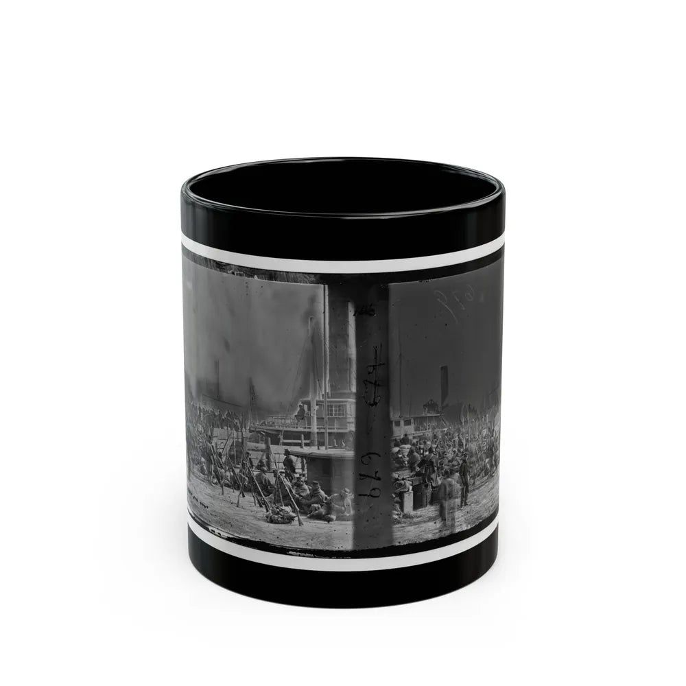 Aquia Creek Landing, Va. Embarkation Of 9th Army Corps For Fort Monroe (U.S. Civil War) Black Coffee Mug-11oz-Go Mug Yourself