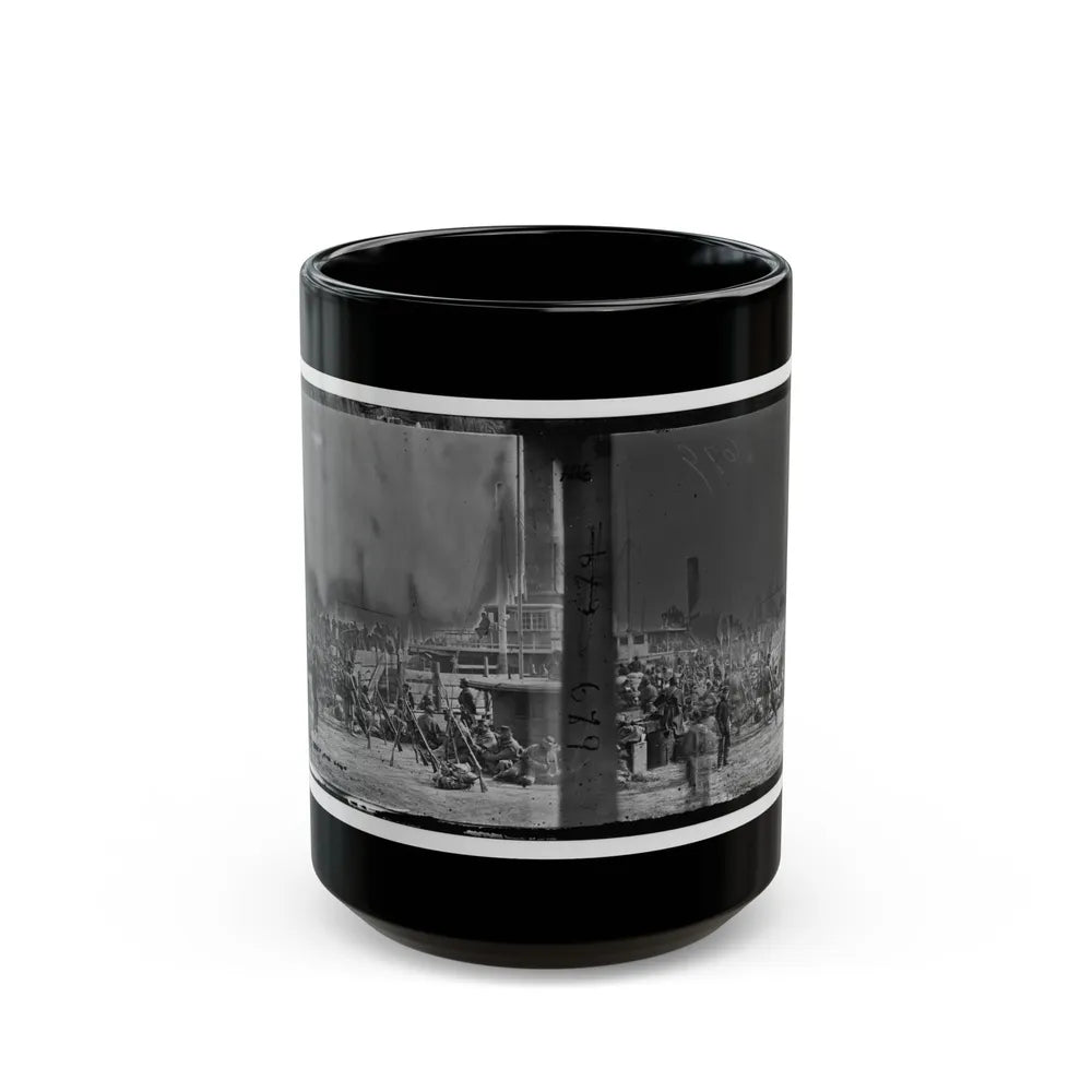 Aquia Creek Landing, Va. Embarkation Of 9th Army Corps For Fort Monroe (U.S. Civil War) Black Coffee Mug-15oz-Go Mug Yourself
