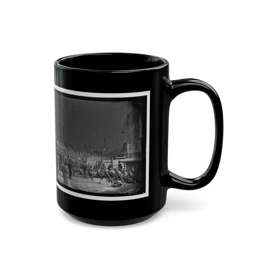 Aquia Creek Landing, Va. Embarkation Of 9th Army Corps For Fort Monroe (U.S. Civil War) Black Coffee Mug-Go Mug Yourself