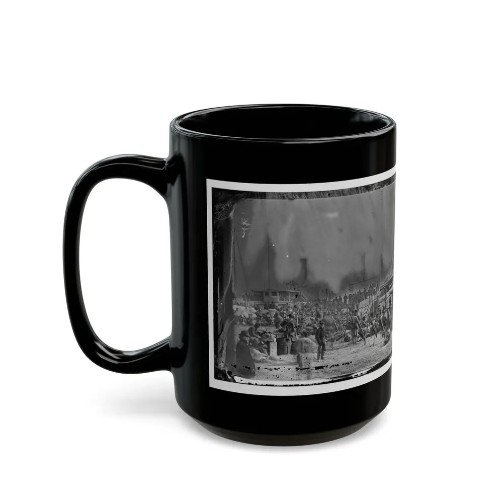Aquia Creek Landing, Va. Embarkation Of 9th Army Corps For Fort Monroe (U.S. Civil War) Black Coffee Mug-Go Mug Yourself